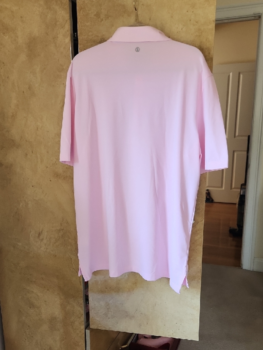 SALE- NWT- Men's by "Stitch" Light Pink Short-Sleeve Polo with Embroidered Logo - Picture 7 of 8
